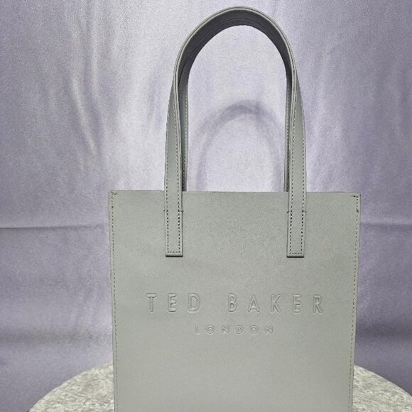 Ted Baker London Embossed Logo Large Tote Bag – Light Gray - Picture 1 of 6